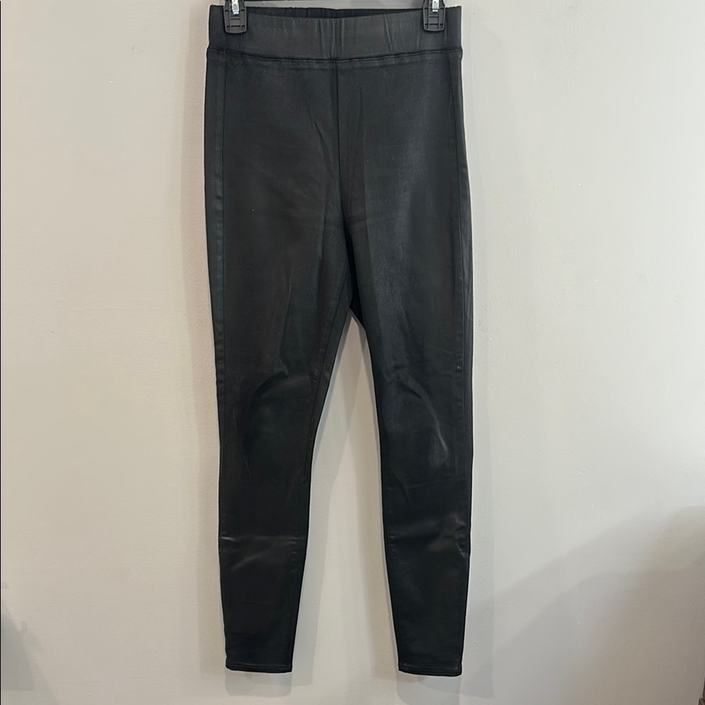 L'AGENCE Black High-Rise Faux Leather Leggings
